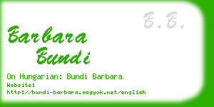 barbara bundi business card